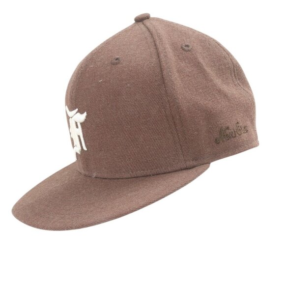 Fear Of God Essentials X New Era 5950 Gothic F Fitted Baseball Hat 7 3/8 Walnut - Picture 9 of 11